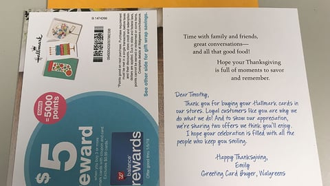 Walgreens Hallmark Greeting Card